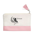 Pochette personnalisée motif fée astro en toile et simili cuir personnalisée