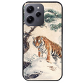 Coque noire taperso pour Redmi 12 4G et 5G avec motif tigre bonzai protection antichoc personnalisée