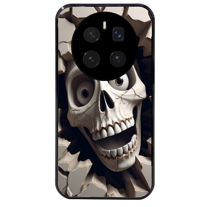 Coque noire taperso pour Magic 7 LITE et PRO avec motif tete de mort smile protection antichoc personnalisée