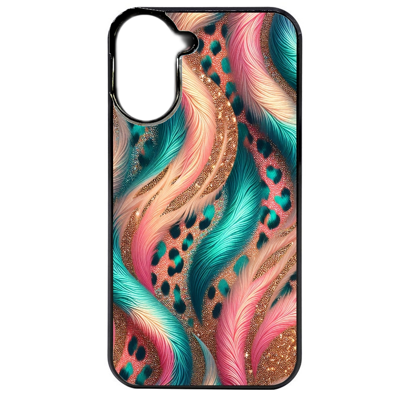 Coque noire taperso pour Redmi A5 4G avec motif effet fourrure leopard 2 protection antichoc personnalisée
