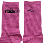 Chaussettes personnalisée paillettes rose motif bonne fëte maman