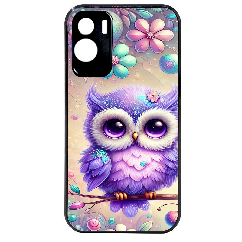 Coque noire taperso pour Honor 70 LITE 90 et LITE avec motif chouette violette protection antichoc personnalisée