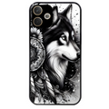 Coque noire taperso pour OPPO A5 PRO 4G et 5G avec motif loup dreamcatcher protection antichoc personnalisée