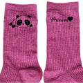 Chaussettes personnalisée paillettes rose motif panda kawaii