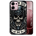 Coque noire taperso pour OPPO A6 PRO 4G et 5G avec motif mort motard protection antichoc personnalisée