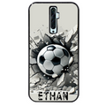 Coque noire taperso pour OPPO Reno 2 et 2Z avec motif foot beton personnalisee protection antichoc personnalisée