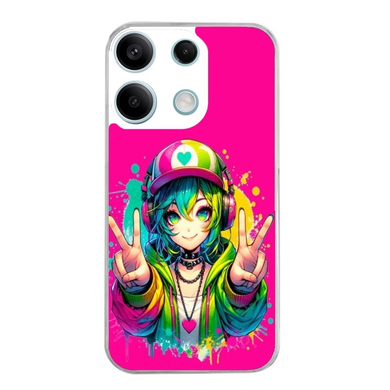 Coque taperso pour POCO M6 PRO 4G avec motif anime manga et tag protection antichoc personnalisée