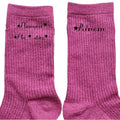 Chaussettes personnalisée paillettes rose motif maman star