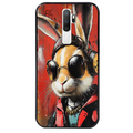 Coque noire taperso pour OPPO A5 A9 2020 avec motif lapin tag protection antichoc personnalisée