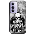 Coque noire taperso pour Redmi 15 4G et 5G avec motif tete de mort gamer beton protection antichoc personnalisée