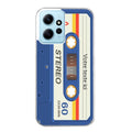Coque taperso pour Redmi Note 12 4G 5G PRO 4G personnalisable avec motif cassette bleu protection antichoc personnalisée