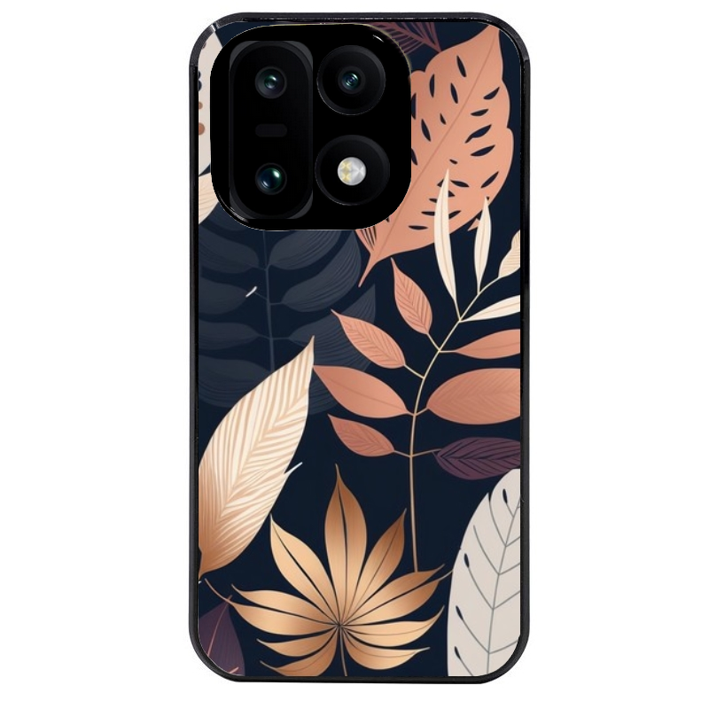 Coque noire taperso pour OnePlus 15 avec motif jungle et feuilles protection antichoc personnalisée