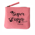 Porte monnaie personnalisé super copine en feutrine en feutrine