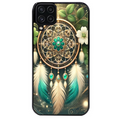 Coque noire taperso pour galaxy A22 A32 A52 A52S 4G 5G  avec motif dreamcatcher talisman protection antichoc personnalisée