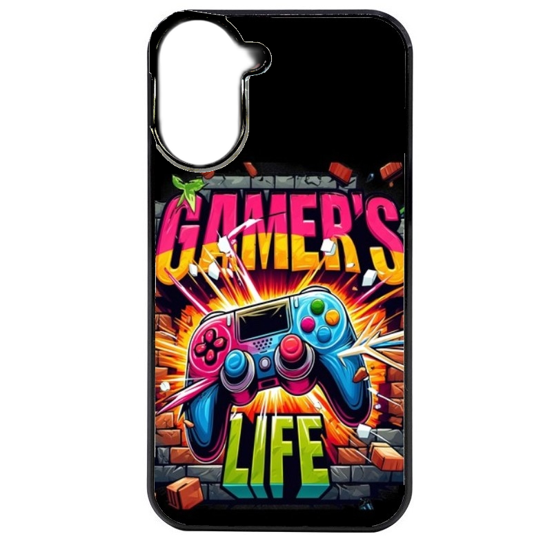 Coque noire taperso pour Redmi A5 4G avec motif gamer life protection antichoc personnalisée