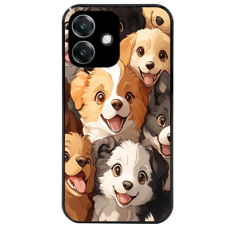 Coque noire taperso pour OPPO A40 avec motif chien smile protection antichoc personnalisée