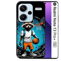 Coque noire taperso pour Redmi Note 13 PRO PLUS 5G avec motif basket racoon protection antichoc personnalisée