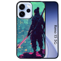 Coque noire taperso pour OPPO Reno 15 et F FS 5G avec motif samourai new york protection antichoc personnalisée