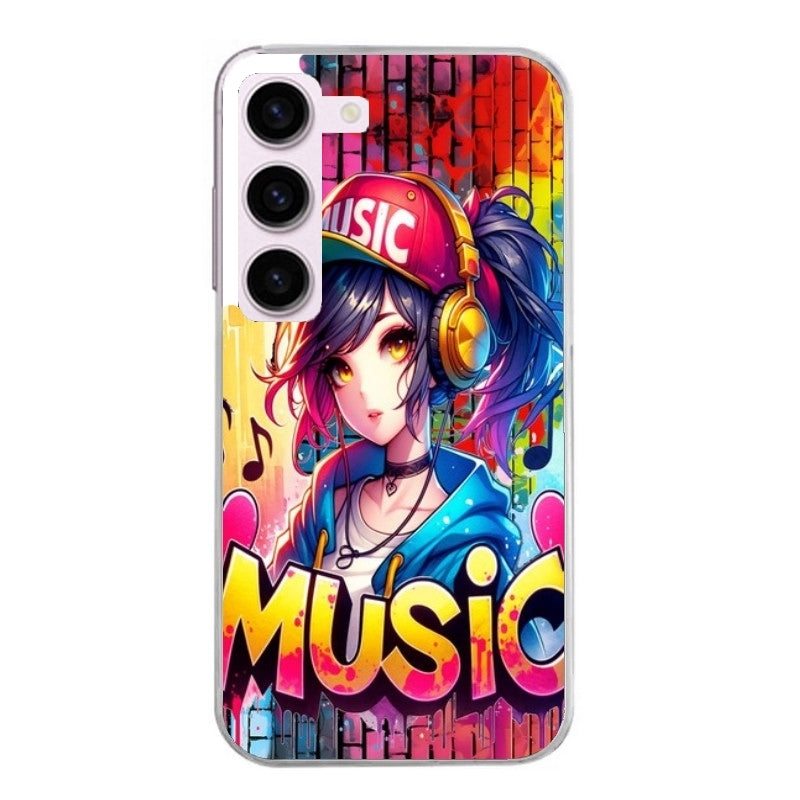 Coque taperso pour Galaxy A13 4G et 5G A23 A53 avec motif anime manga et music protection antichoc personnalisée