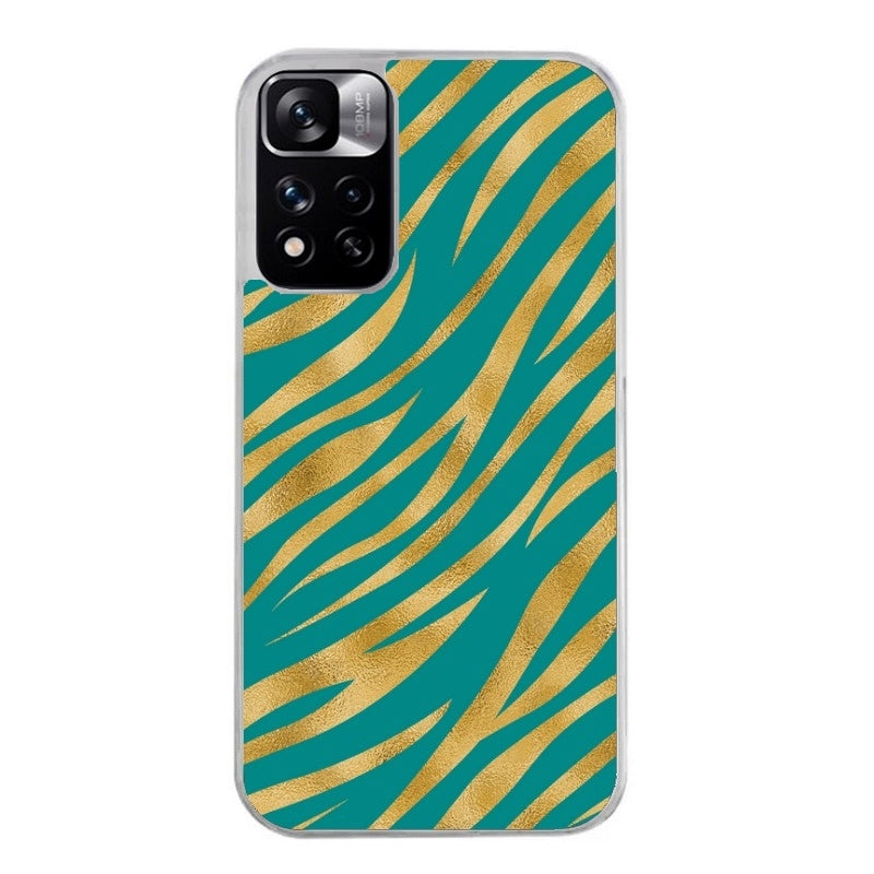 Coque taperso pour Redmi Note 10 4G 5G PRO 10S avec motif zebre vert protection antichoc personnalisée
