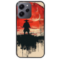 Coque noire taperso pour Redmi 12 4G et 5G avec motif samourai rouge protection antichoc personnalisée