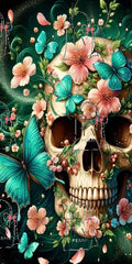 Tête de mort skull fluo