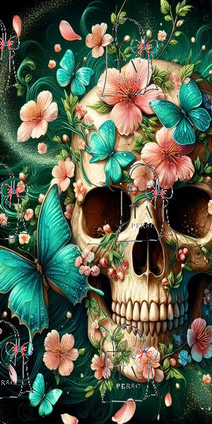 Tête de mort skull fluo