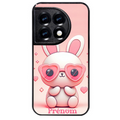 Coque noire taperso pour OnePlus 11 et 12 avec motif lapin lunettes personnalisee protection antichoc personnalisée