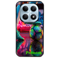 Coque noire taperso pour POCO M8 5G et PRO 5G avec motif foot controle personnalisee protection antichoc personnalisée