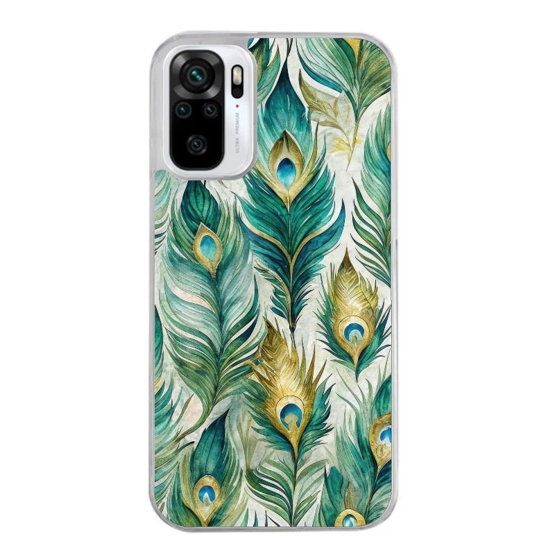 Coque taperso pour Redmi Note 10 4G 5G PRO 10S avec motif paon plumes protection antichoc personnalisée