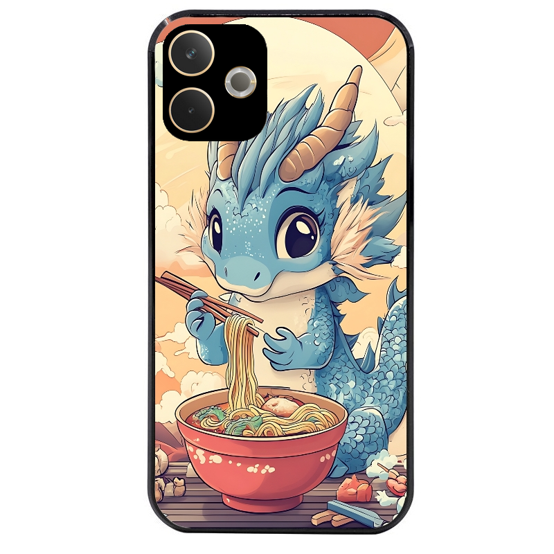 Coque noire taperso pour OPPO A5 PRO 4G et 5G avec motif dragon ramen 2 protection antichoc personnalisée