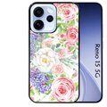 Coque noire taperso pour OPPO Reno 15 et F FS 5G avec motif fleur couleur pastel protection antichoc personnalisée