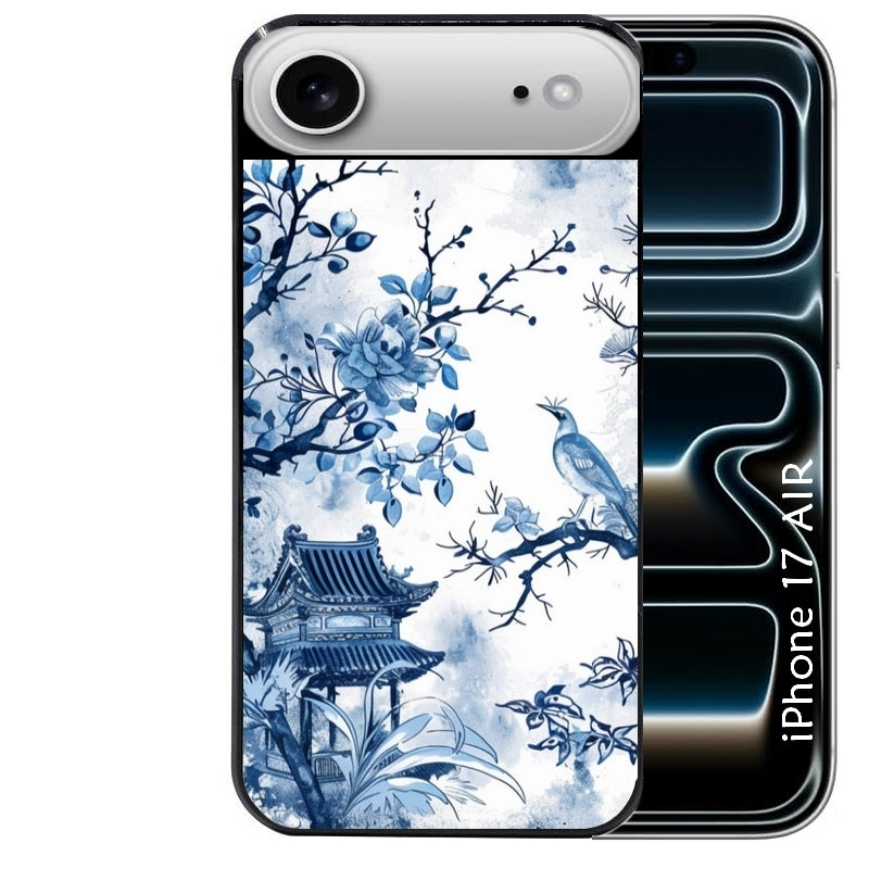 Coque noire taperso pour Iphone 17 17E AIR MAX PRO avec motif japan art protection antichoc personnalisée
