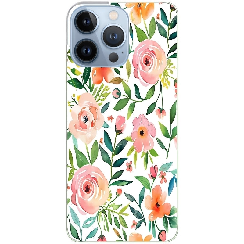 Coque taperso pour Iphone 13 et PRO MINI PRO MAX avec motif fleur des champs protection antichoc personnalisée