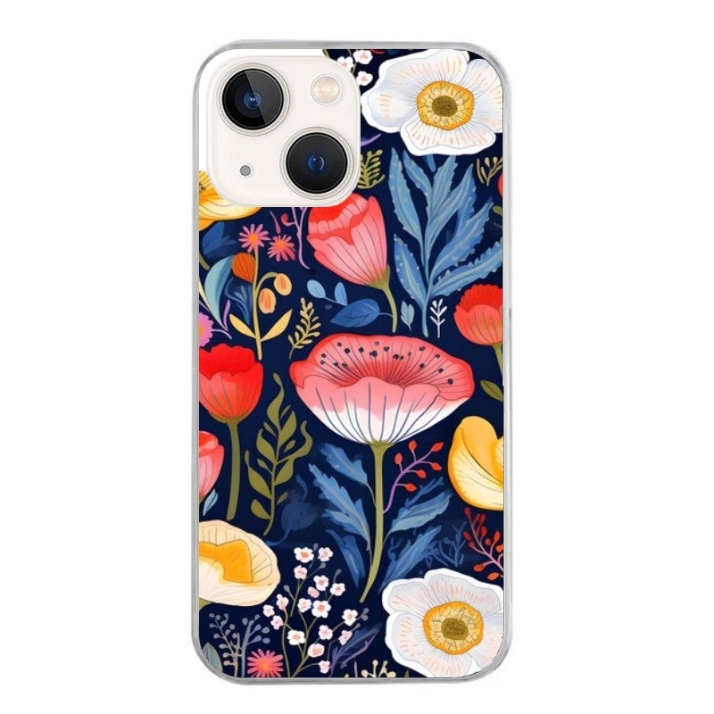 Coque taperso pour Iphone 14 et PRO PLUS PRO MAX avec motif fleur coquelicot protection antichoc personnalisée