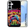 Coque noire taperso pour galaxy S26 et PLUS ULTRA FE avec motif gamer life protection antichoc personnalisée