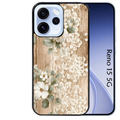 Coque noire taperso pour OPPO Reno 15 et F FS 5G avec motif bois et dentelle 1 protection antichoc personnalisée