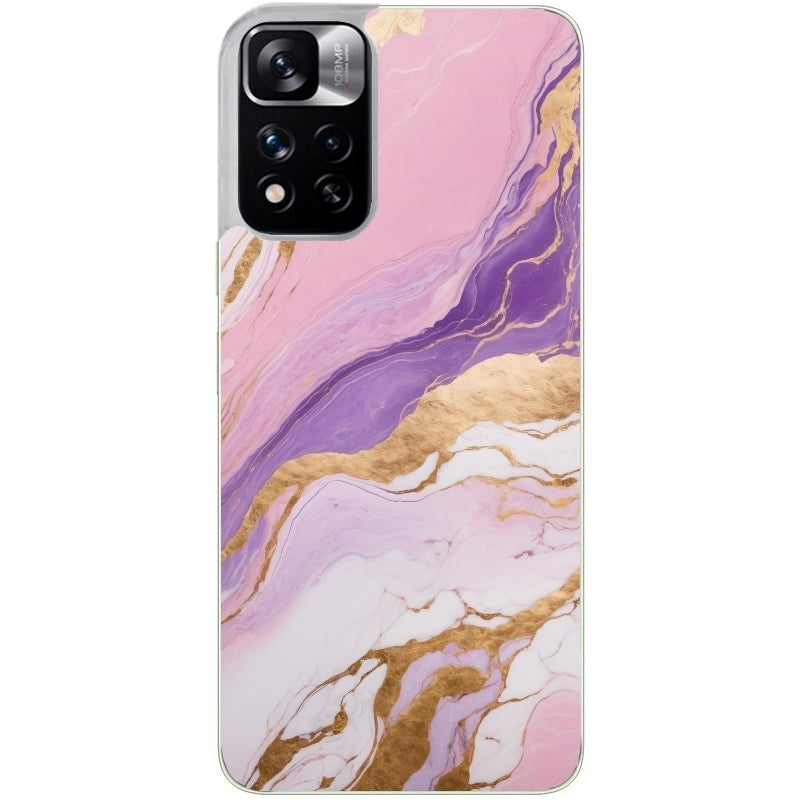 Coque taperso pour Redmi Note 10 4G 5G PRO 10S avec motif marbre violet protection antichoc personnalisée
