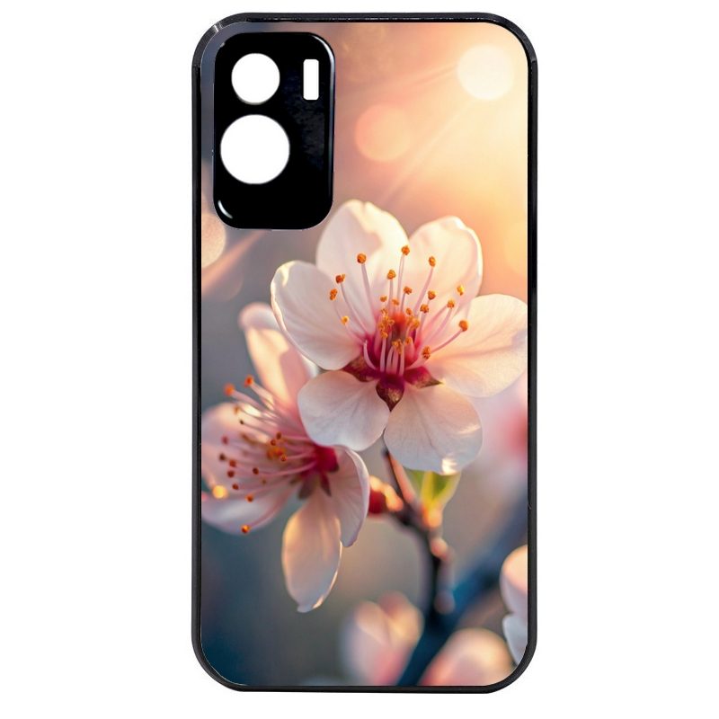 Coque noire taperso pour Honor 70 LITE 90 et LITE avec motif fleur de cerisier protection antichoc personnalisée