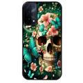 Coque noire taperso pour OPPO A54 et A74 5G avec motif tete de mort skull printemps protection antichoc personnalisée