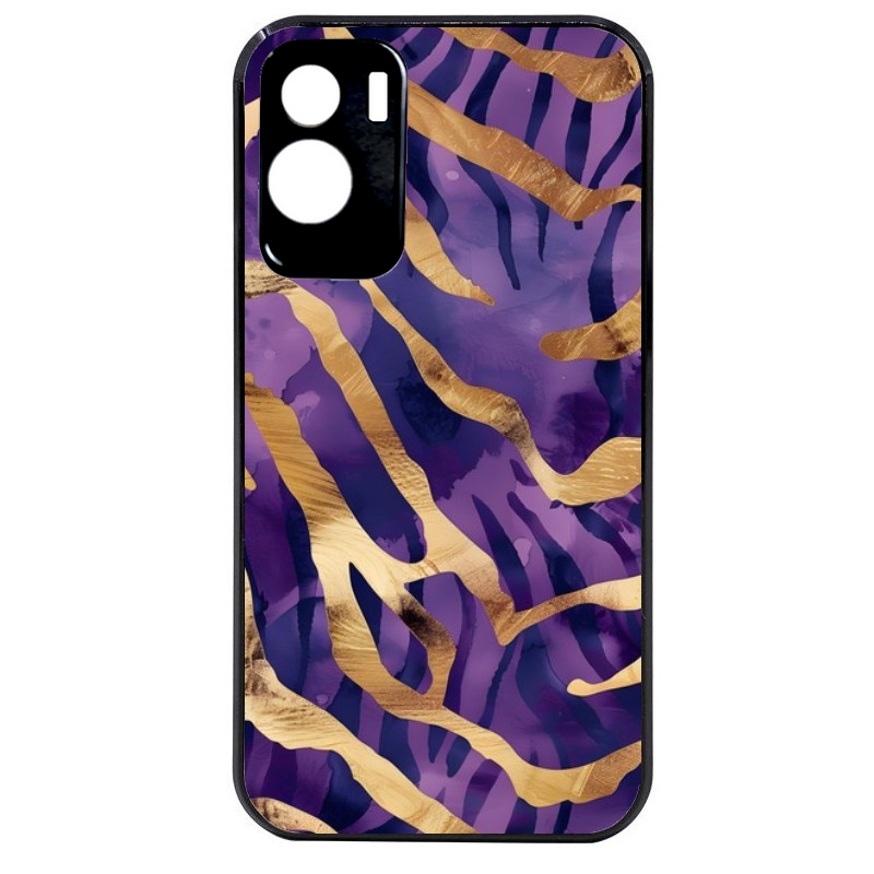 Coque noire taperso pour Honor 70 LITE 90 et LITE avec motif zebre violet protection antichoc personnalisée
