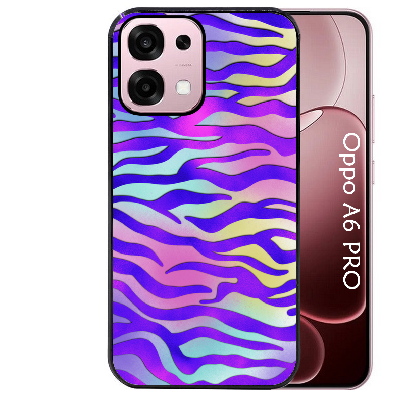 Coque noire taperso pour OPPO A6 PRO 4G et 5G avec motif zebre color protection antichoc personnalisée