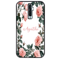 Coque noire taperso pour OPPO Reno 2 et 2Z avec motif cadre fleur pastel personnalisee protection antichoc personnalisée