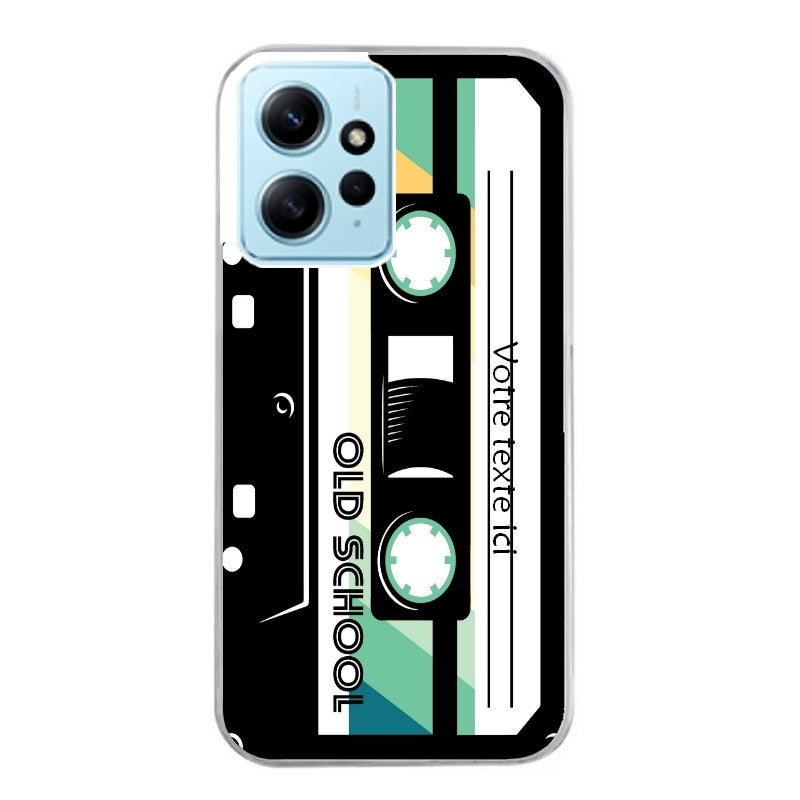 Coque taperso pour POCO X5 5G personnalisable avec motif cassette vintage protection antichoc personnalisée