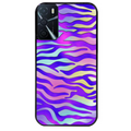 Coque noire taperso pour OPPO A16 et A16S avec motif zebre color protection antichoc personnalisée