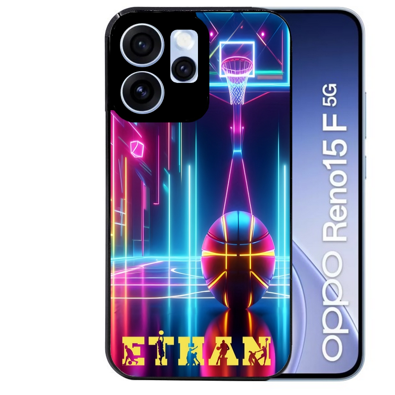 Coque noire taperso pour OPPO Reno 15 et F FS 5G avec motif basket electro personnalisee protection antichoc personnalisée