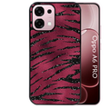 Coque noire taperso pour OPPO A6 PRO 4G et 5G avec motif zebre grenat protection antichoc personnalisée
