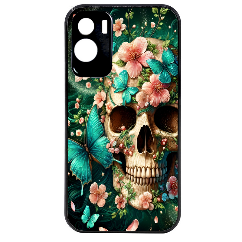 Coque noire taperso pour Honor 70 LITE 90 et LITE avec motif tete de mort skull printemps protection antichoc personnalisée