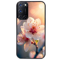 Coque noire taperso pour OPPO Reno 8 LITE avec motif fleur de cerisier protection antichoc personnalisée