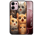 Coque noire taperso pour OPPO A6 PRO 4G et 5G avec motif chat smile protection antichoc personnalisée